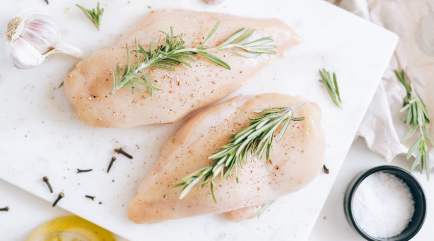 a plate of chicken breast not safe to eat