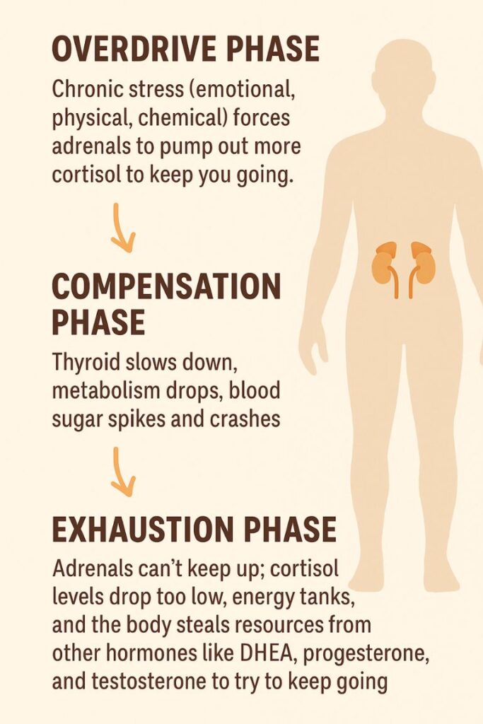 infographic_stages_of_cortisol_exhaustion ©️ accelerated health products llc