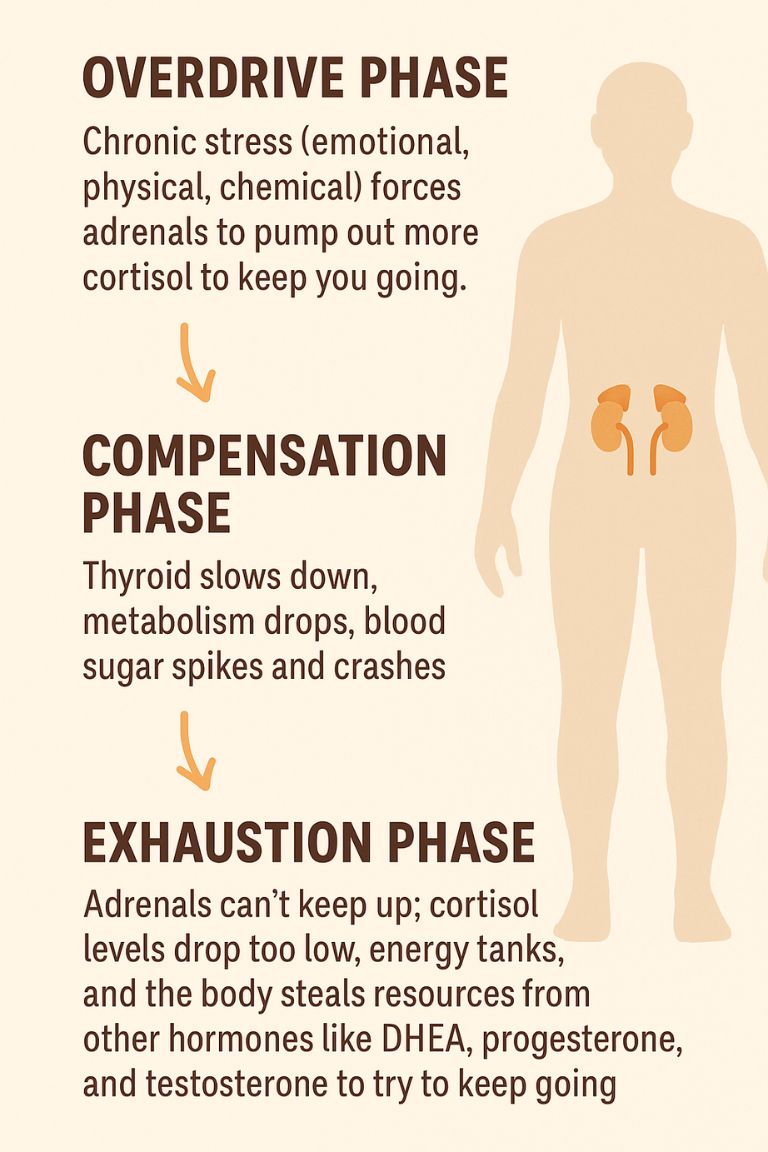 infographic_stages_of_cortisol_exhaustion ©️ accelerated health products llc
