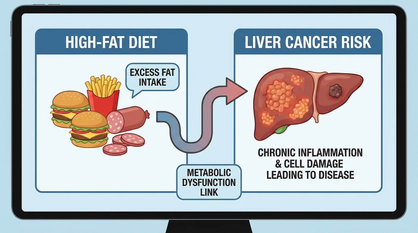 high fat diet connected to liver cancer study