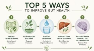 top 5 ways to improve gut health_sara banta\ health